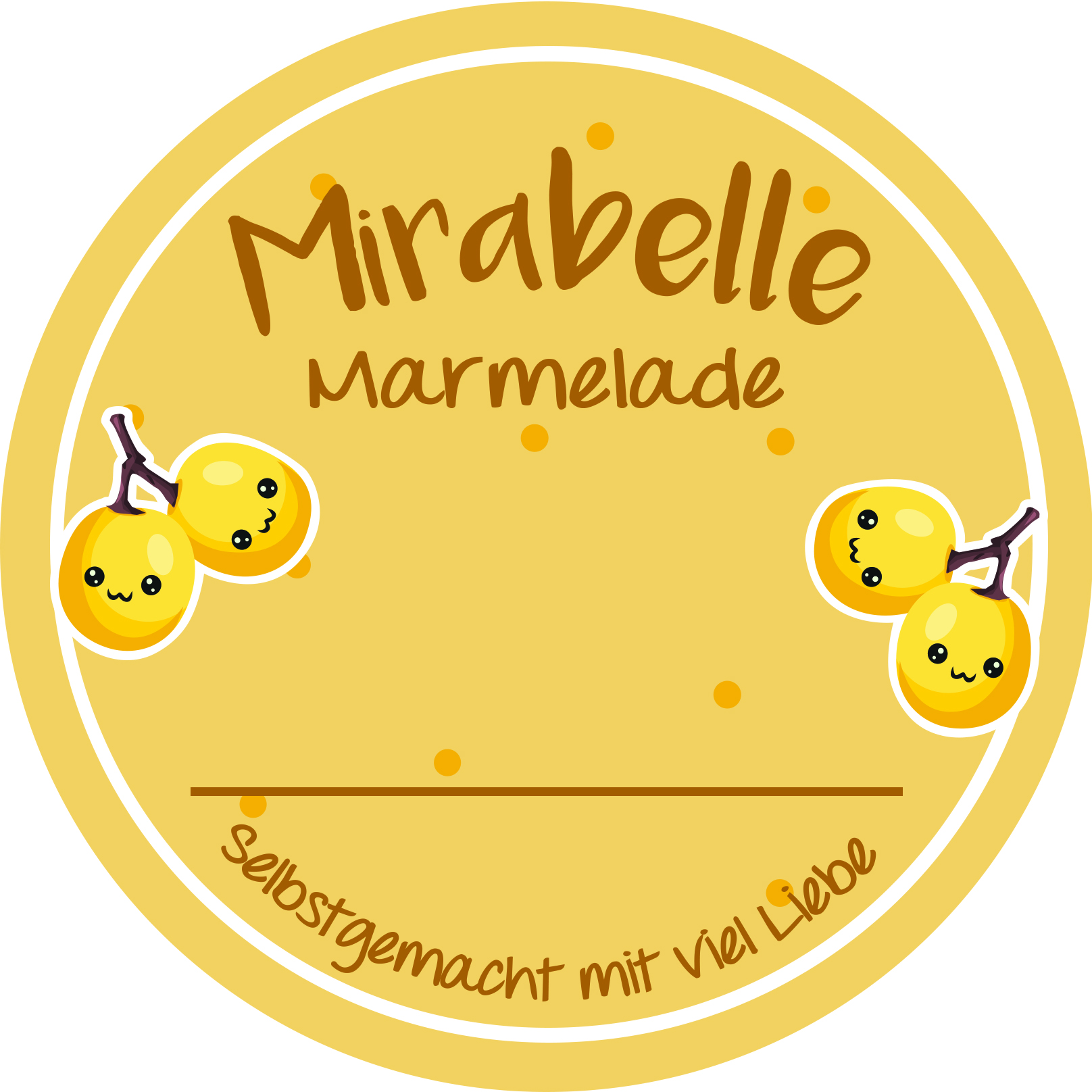 Marmelade-Aufkleber, Einmachetiketten, Haushaltsetiketten, matt