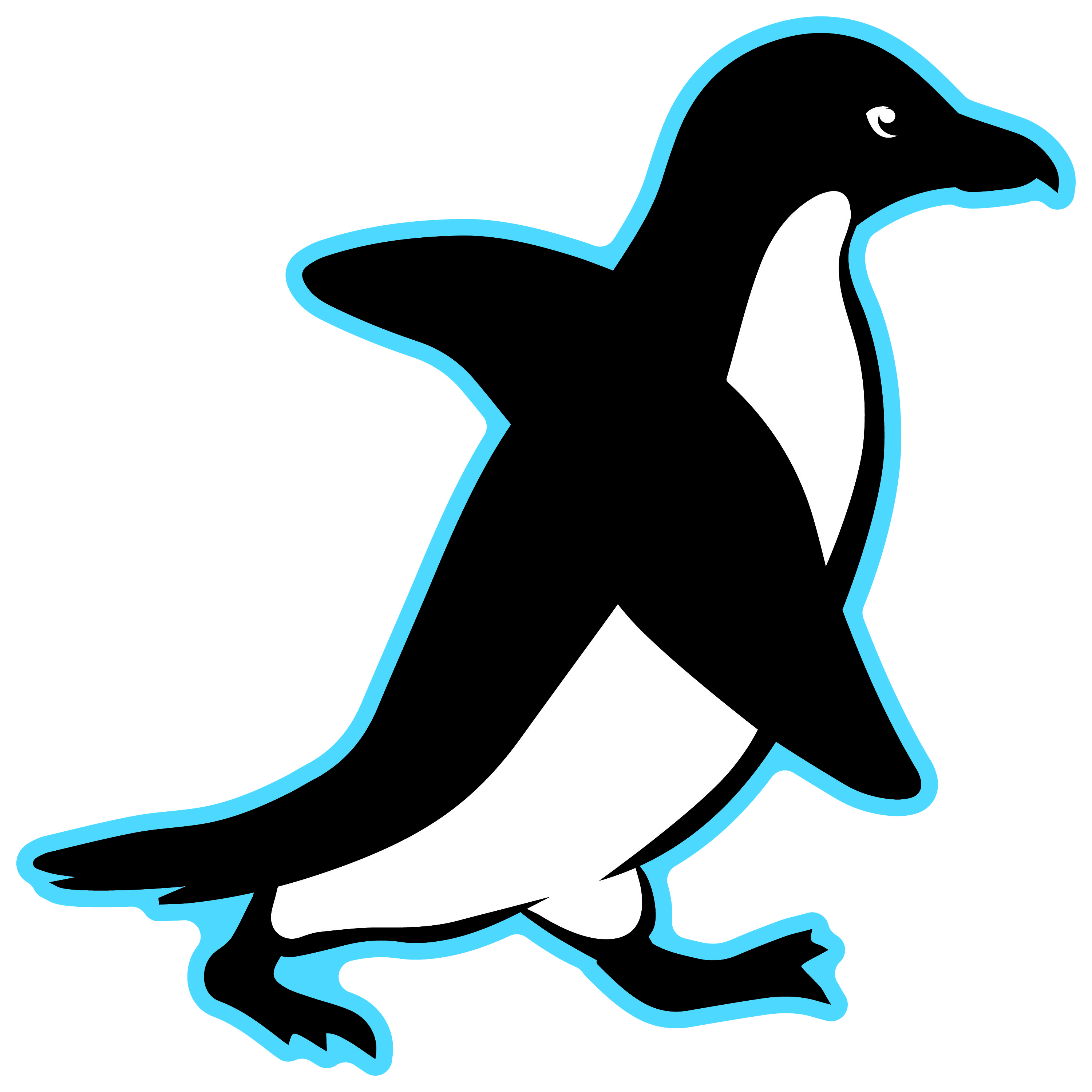 Tieraufkleber Pinguin (2) Sticker Wandtattoo 23cm