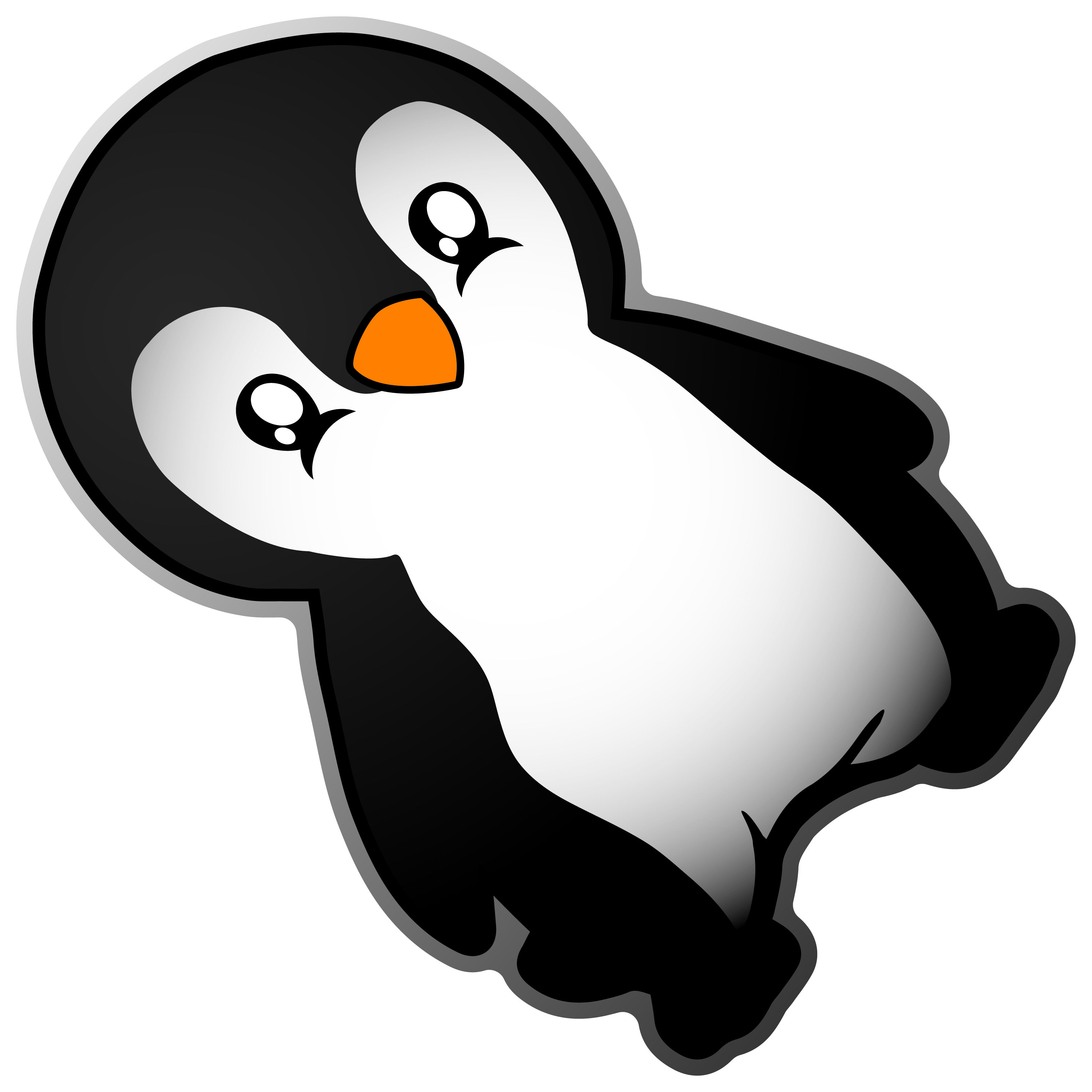 Tieraufkleber Pinguin (3) Sticker Wandtattoo 23cm