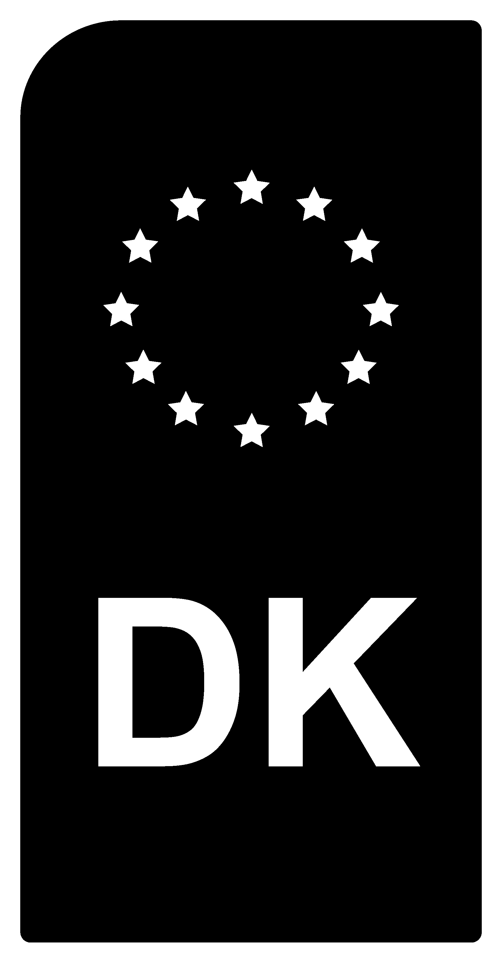 2x Nummernschild Kennzeichen EU Dänemark Motorrad Aufkleber Tuning Sticker