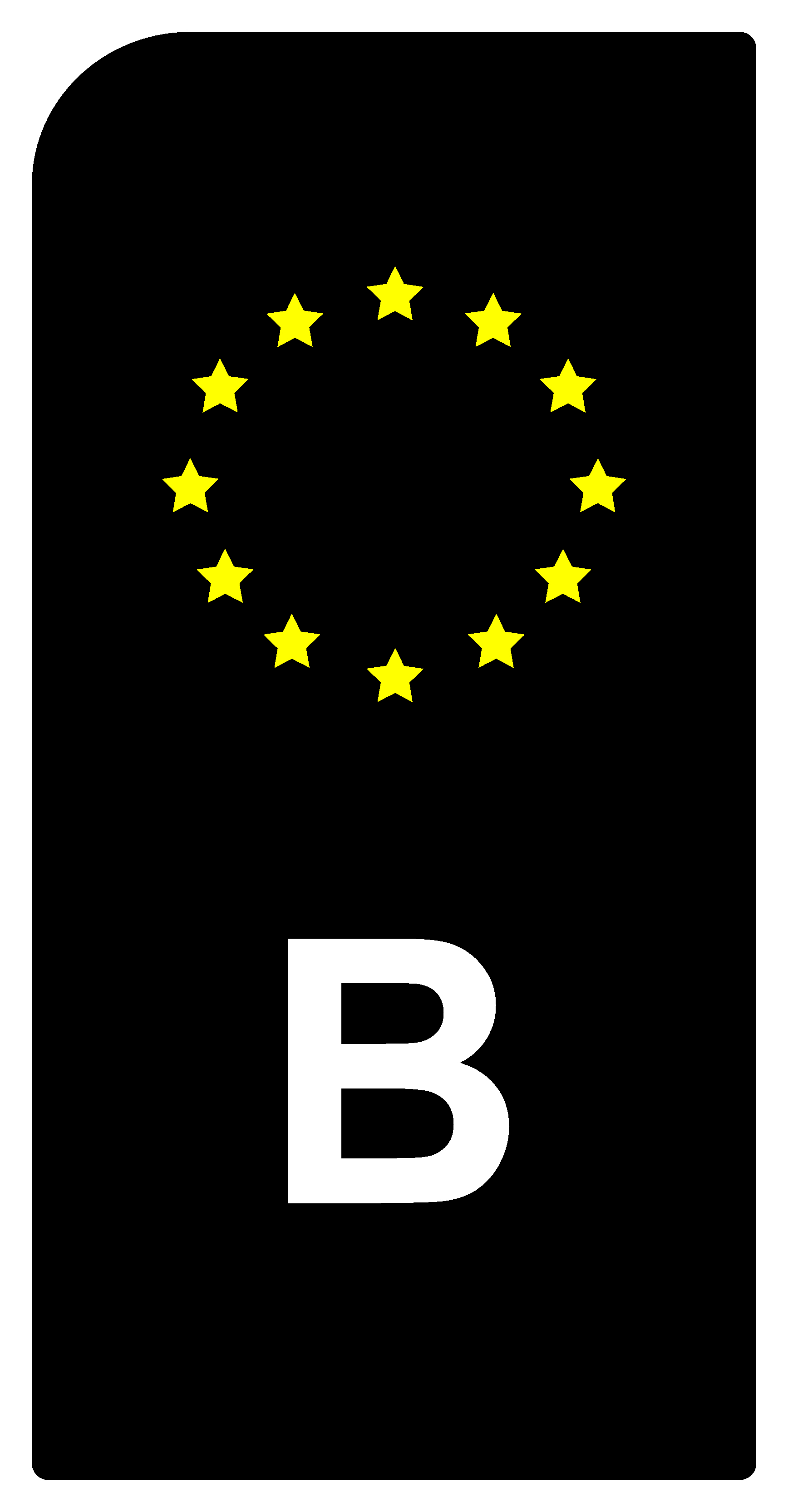 2x Nummernschild Kennzeichen EU Belgien Motorrad Aufkleber Tuning Sticker