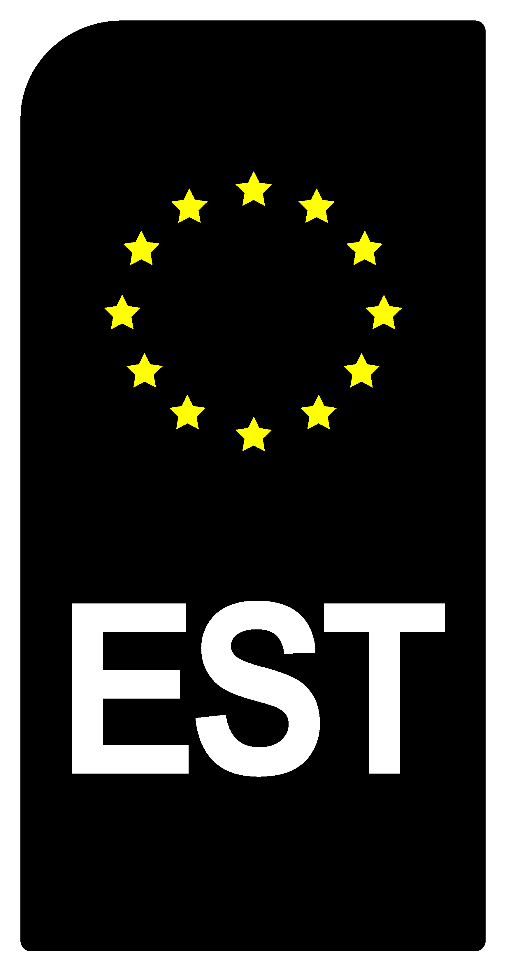2x Nummernschild Kennzeichen EU Estland Motorrad Aufkleber Tuning Sticker