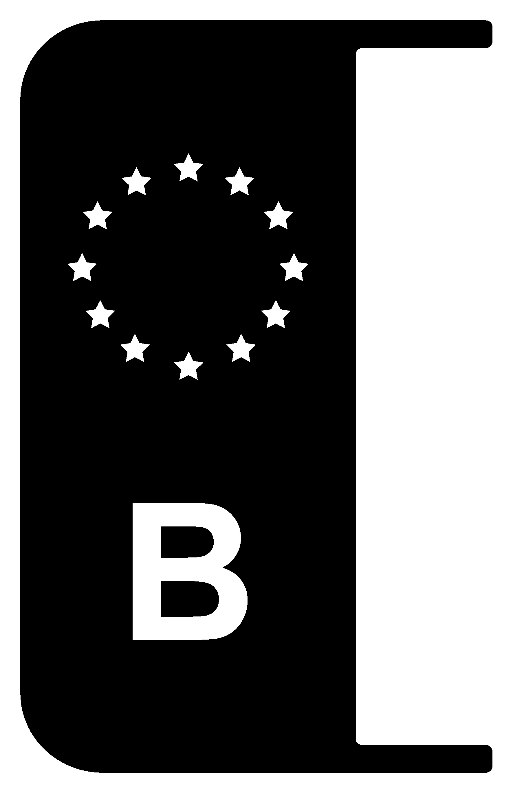 2x Nummernschild Kennzeichen EU Belgien Auto Aufkleber Tuning Sticker