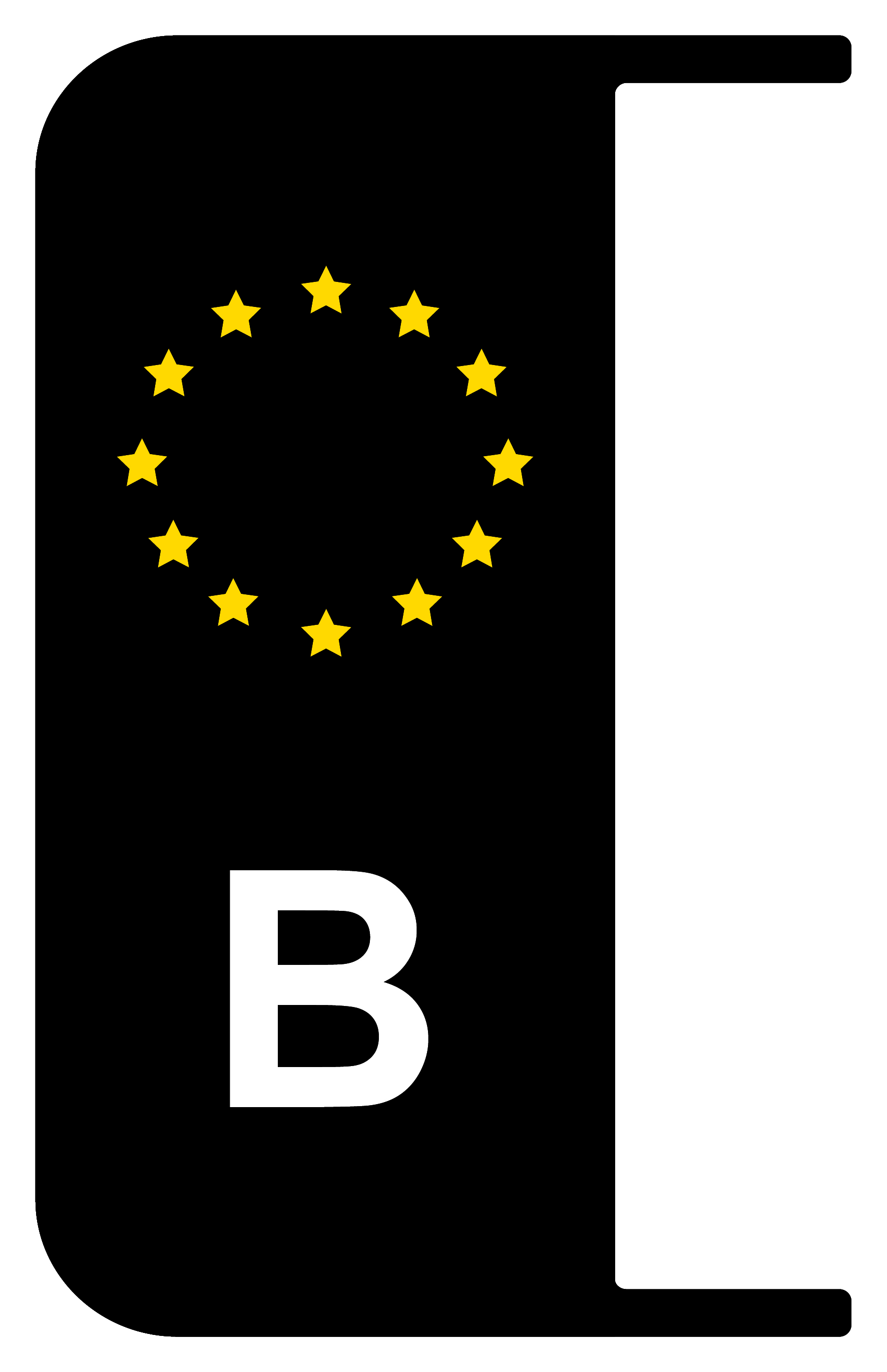 2x Nummernschild Kennzeichen EU Belgien  Feld Auto Aufkleber Tuning Sticker