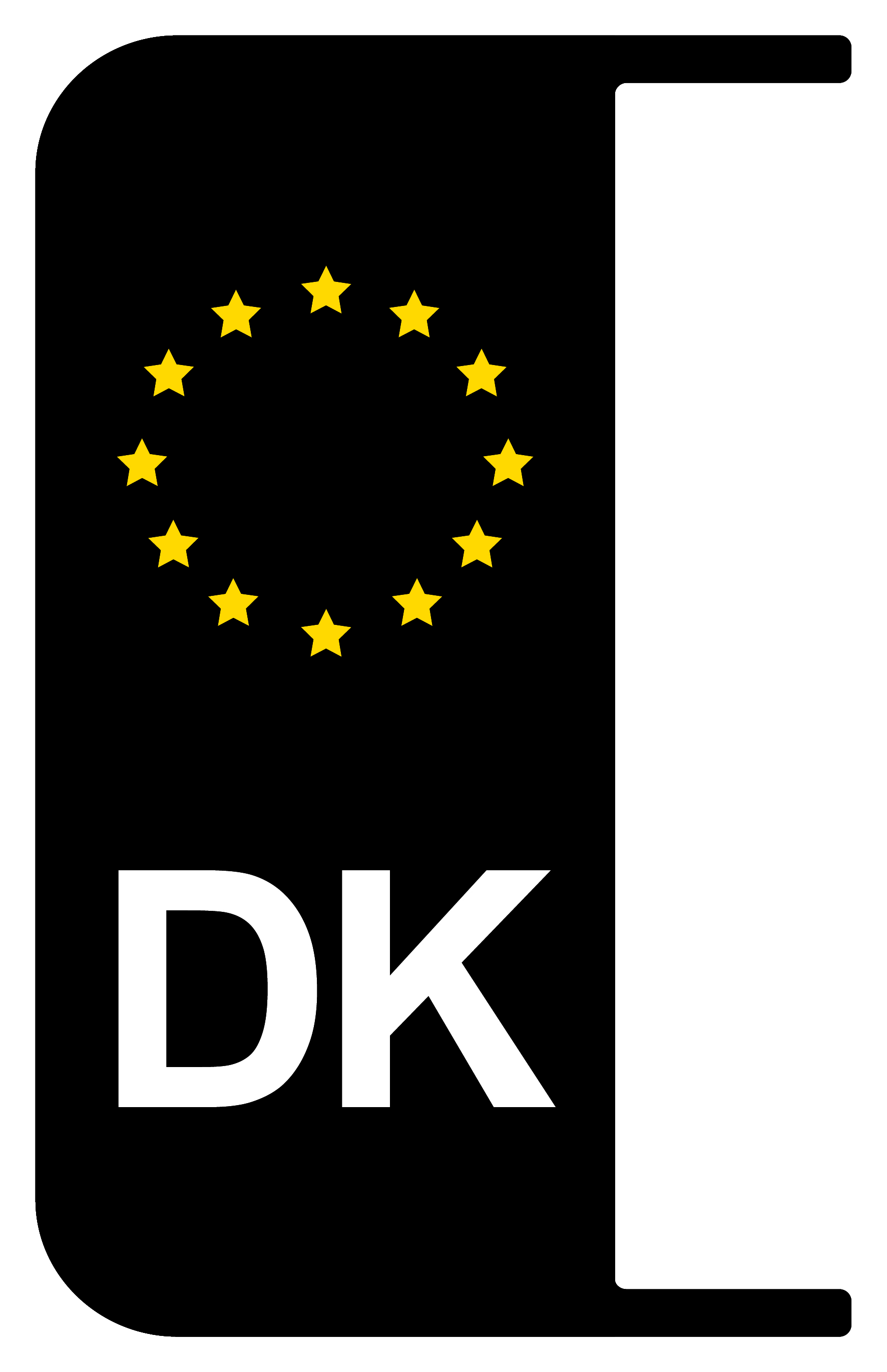2x Nummernschild Kennzeichen EU Dänemark Feld Auto Aufkleber Tuning Sticker