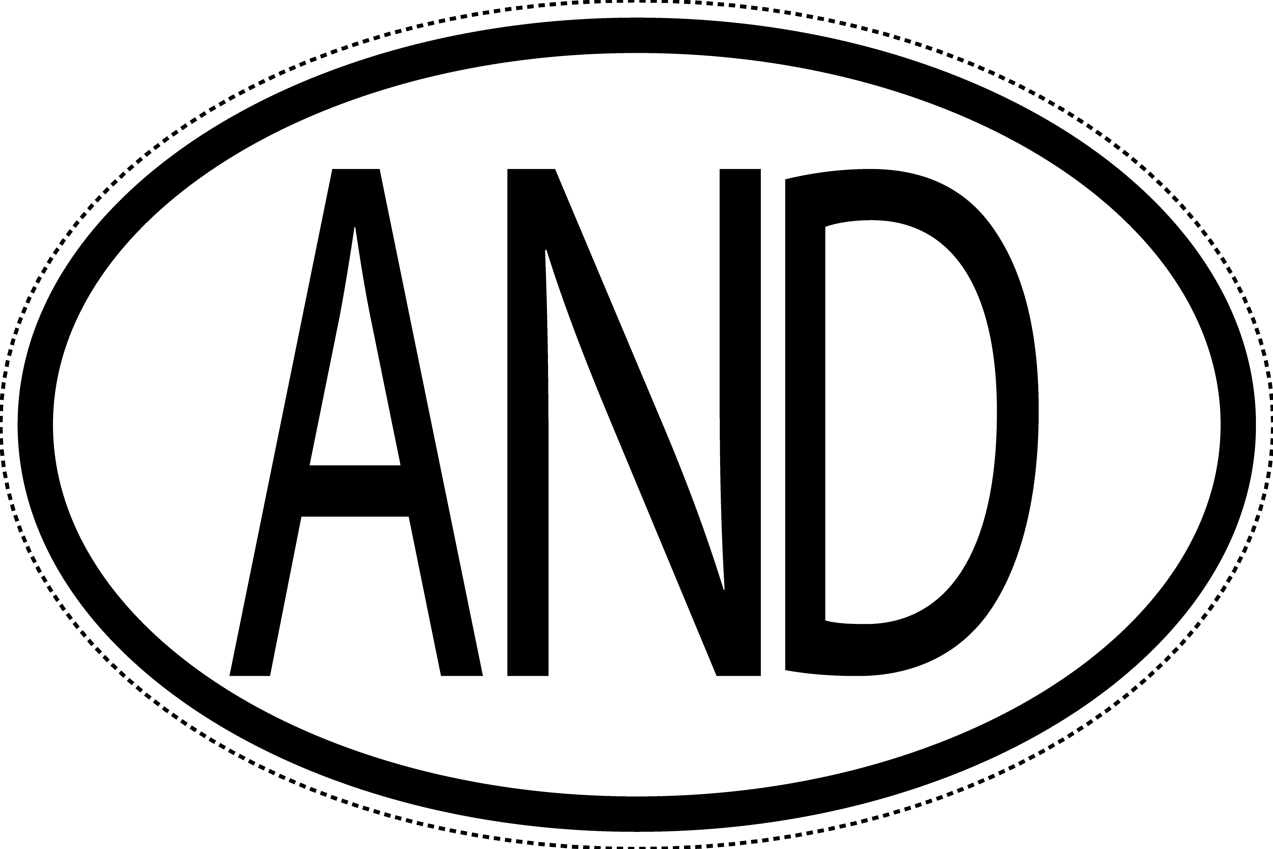 Andorra Länderkennzeichen "AND" 15x9,8cm Auto PKW Kennzeichen Sticker