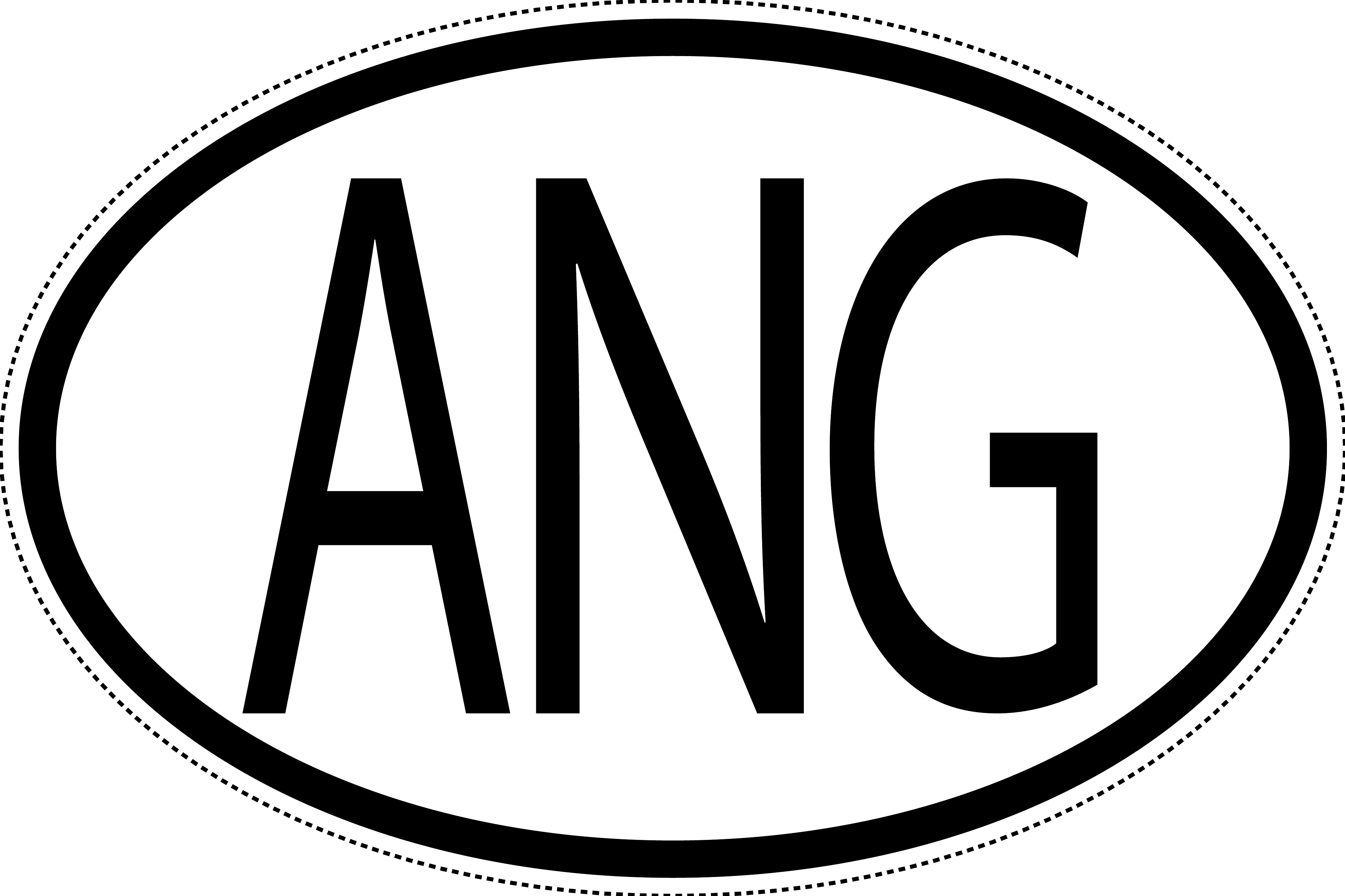 Angola Länderkennzeichen "ANG" 10x6,5cm Auto PKW Kennzeichen Sticker