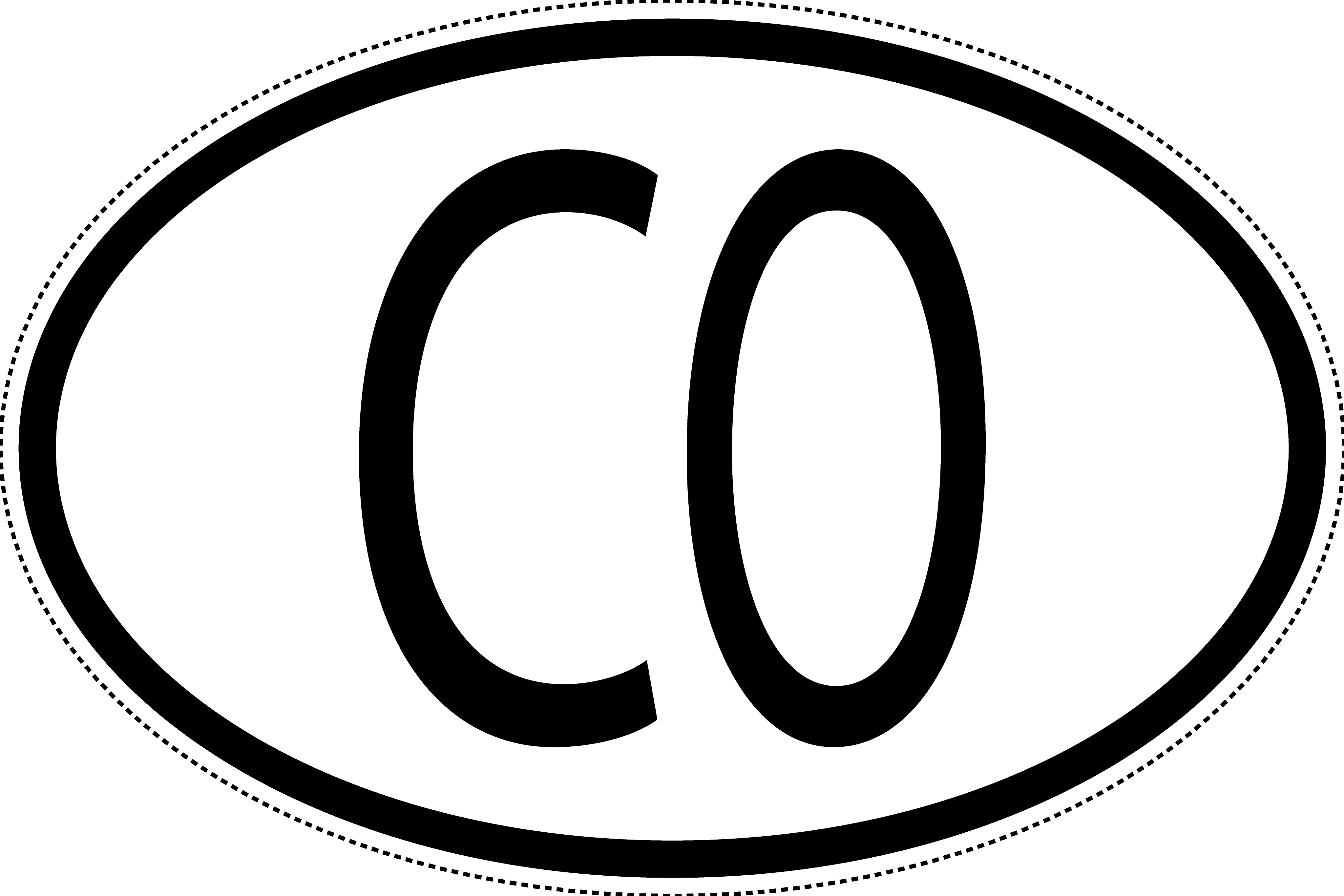 Nationalitätenkennzeichen 3x CO Colombia Kolumbien Aufkleber Autoaufkleber 