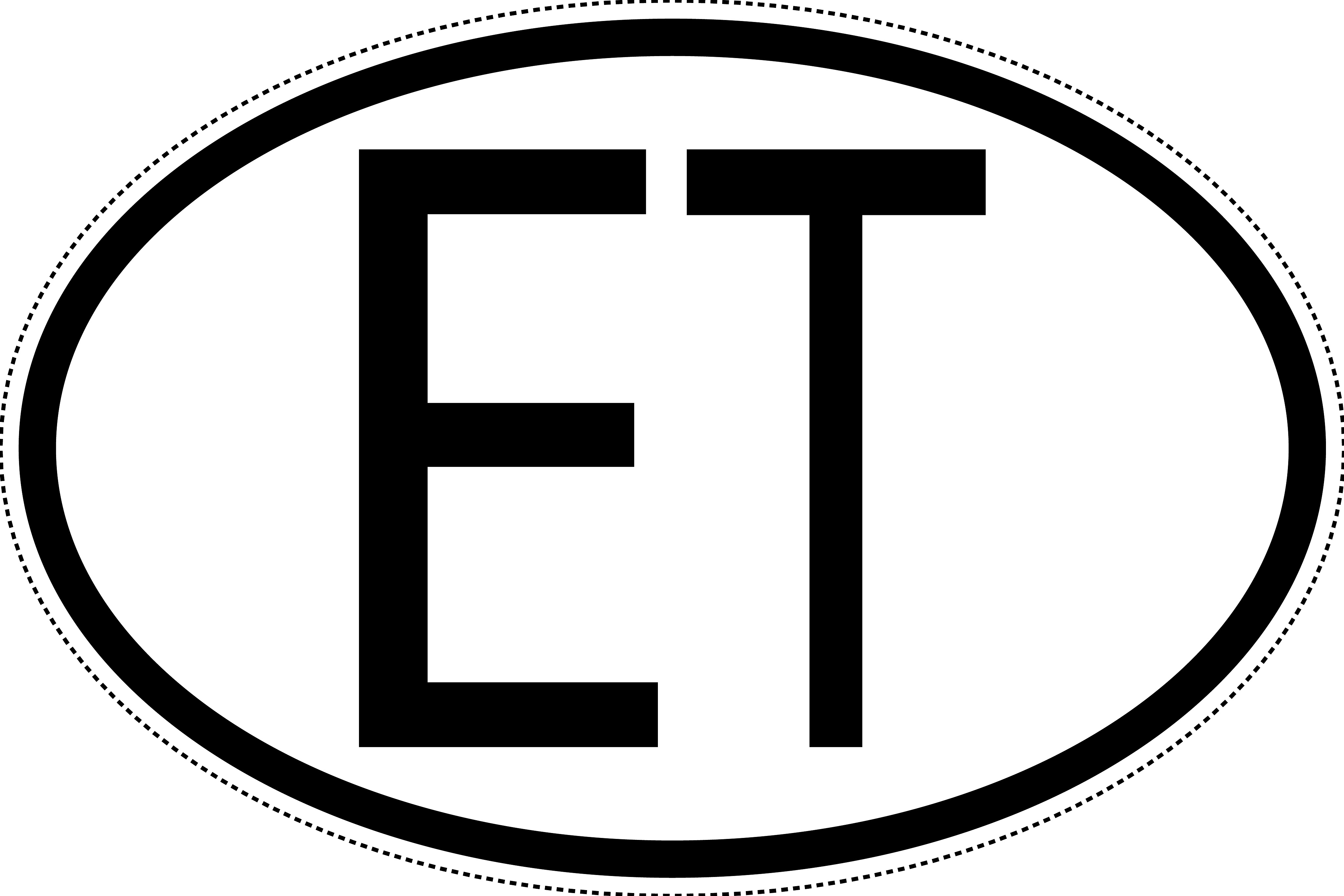 Ägypten Länderkennzeichen "ET" 10x6,5cm Auto PKW Kennzeichen Sticker
