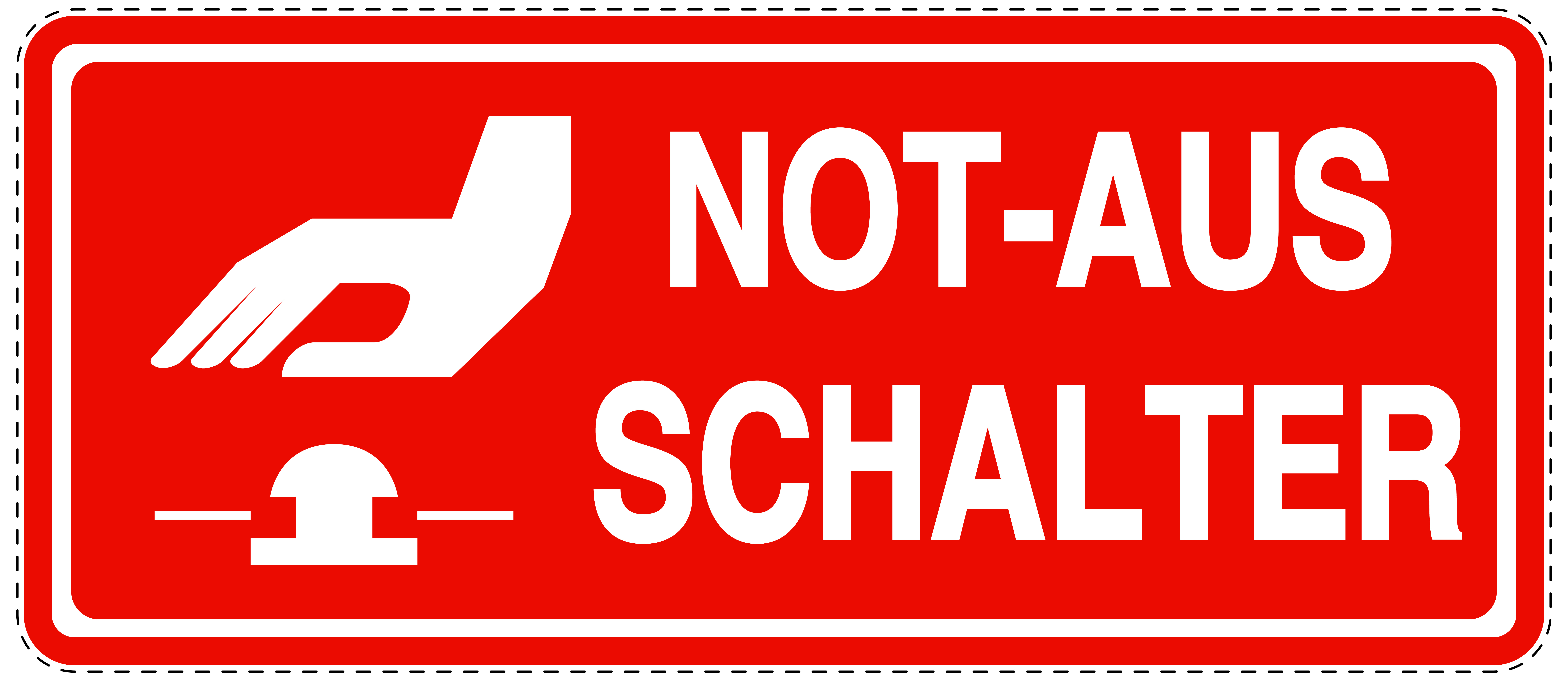 Not aus aufkleber Not aus aufkleber