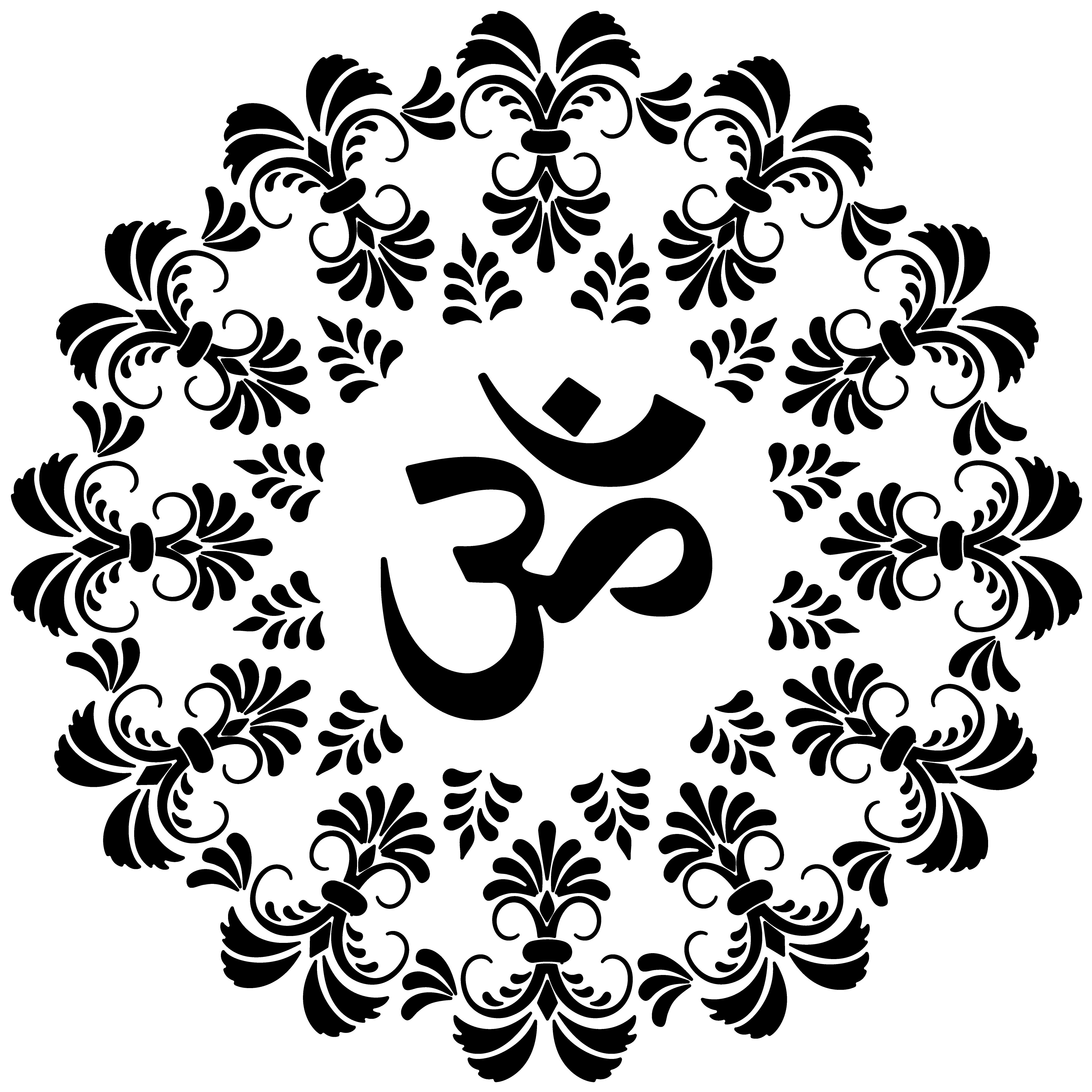 Om Aufkleber 4x4 cm Farbauswahl Hinduismus Zeichen Indien Yoga Symbol (4)