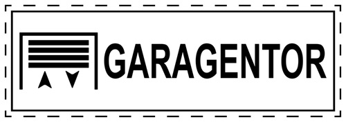 5x Garagentor Aufkleber Schrift und Symbol 4,5x2 cm Sticker für Schalter Taster