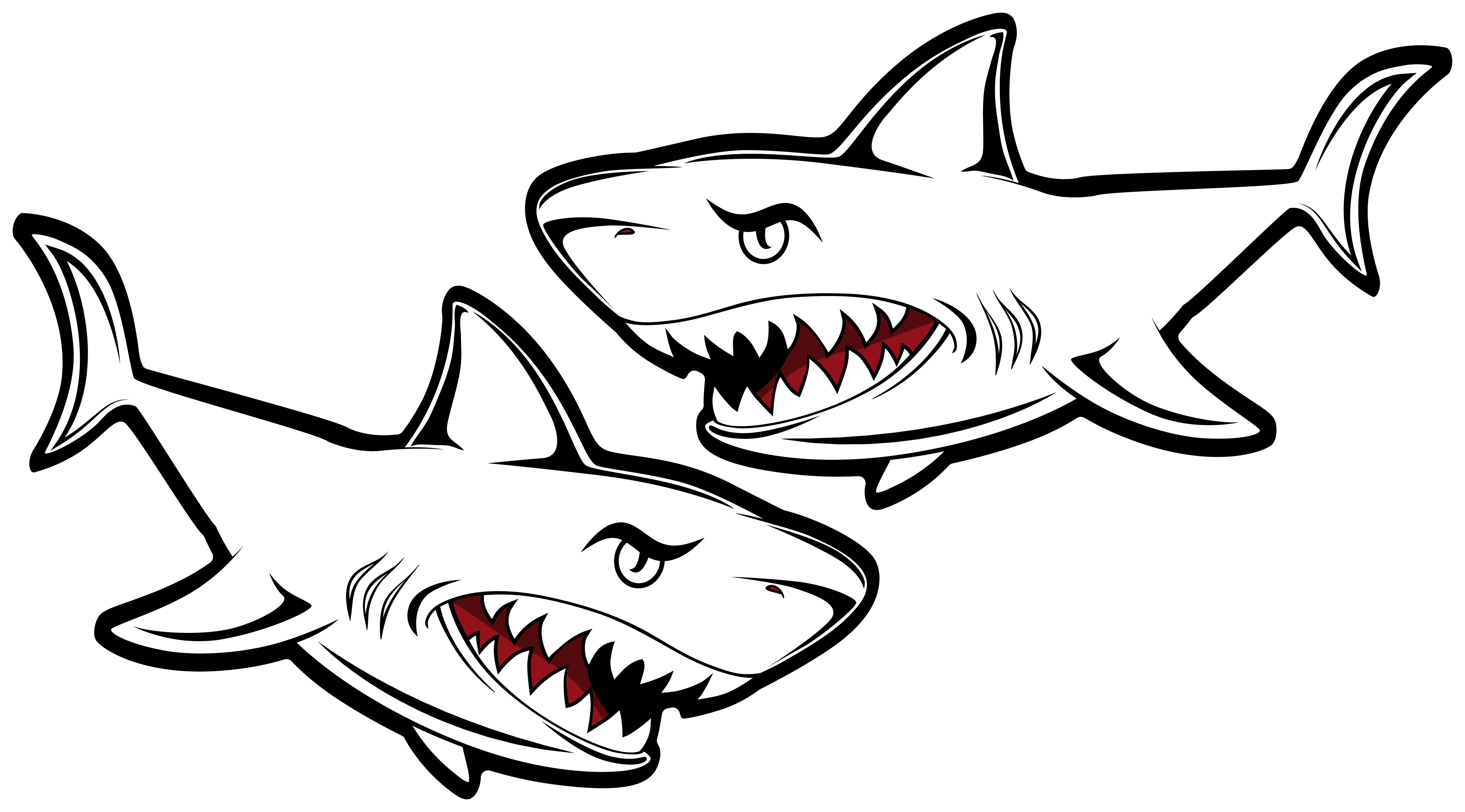 Aufkleber Shark Hai 120x70 cm für Auto KFZ Haifisch Sticker Wandtattoo