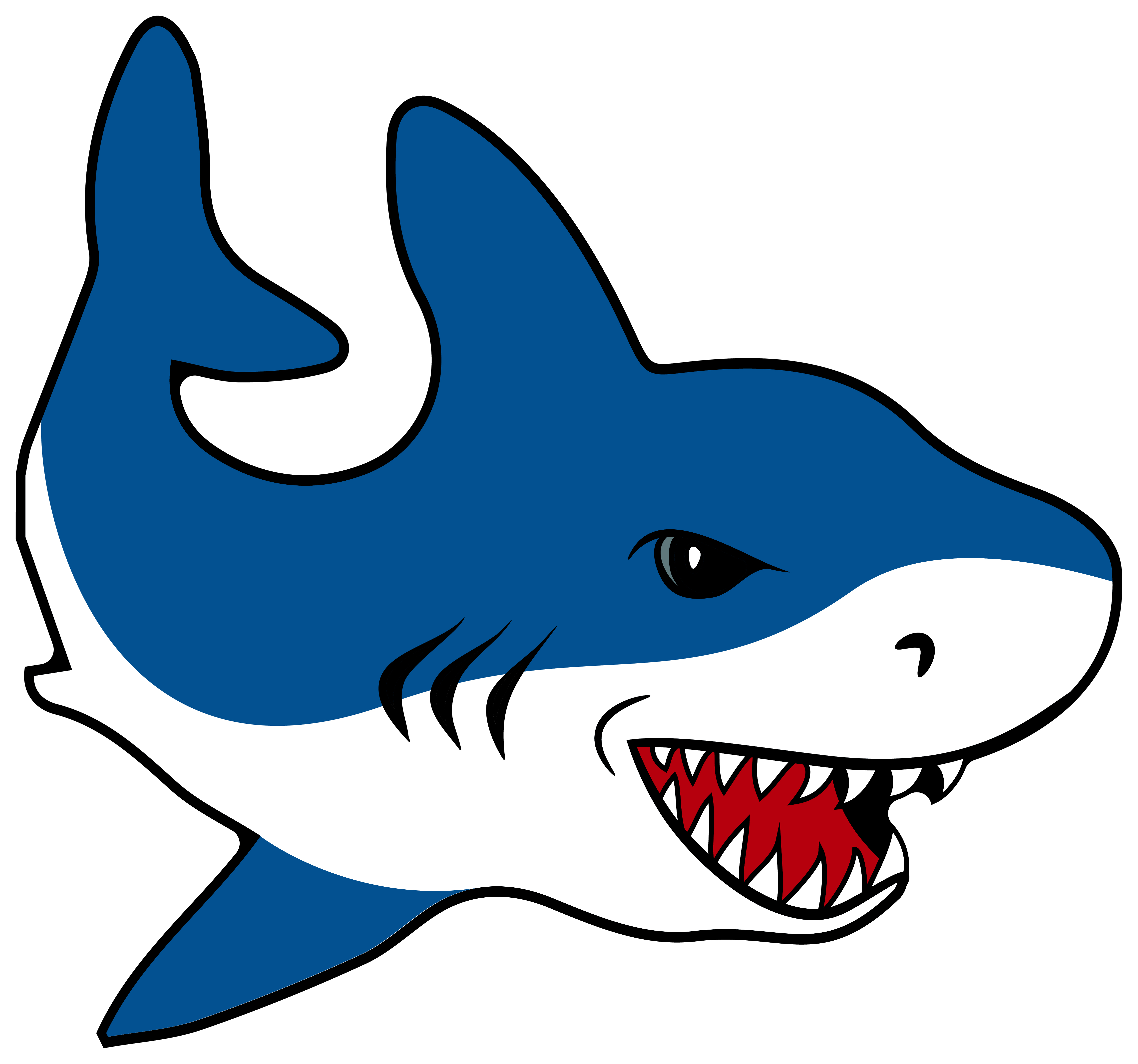 4x Aufkleber Shark Hai 5x5 cm für Auto KFZ Handy Laptop Haifisch blau