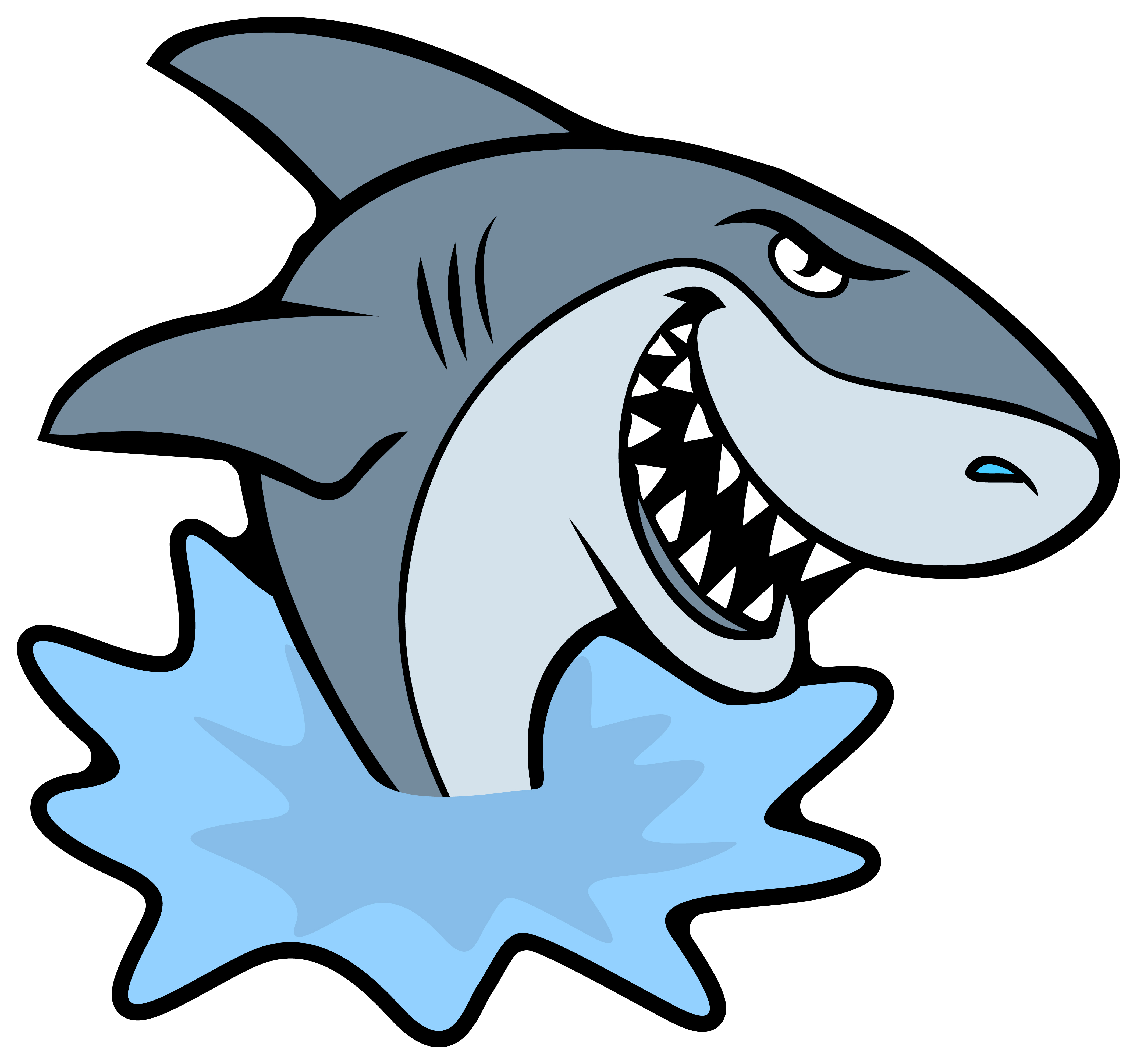 4x Aufkleber Shark Hai 6x6 cm für Auto KFZ Handy Laptop Haifisch Sticker grau