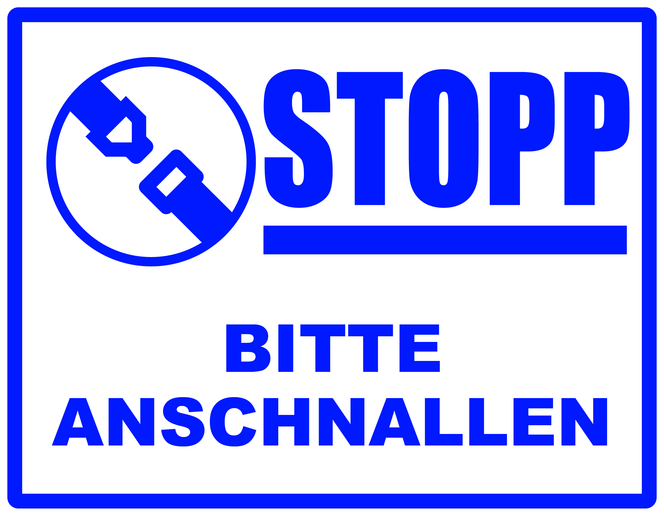 Stop Aufkleber – 6 Stück, Ø95mm, Für Innen & Außen