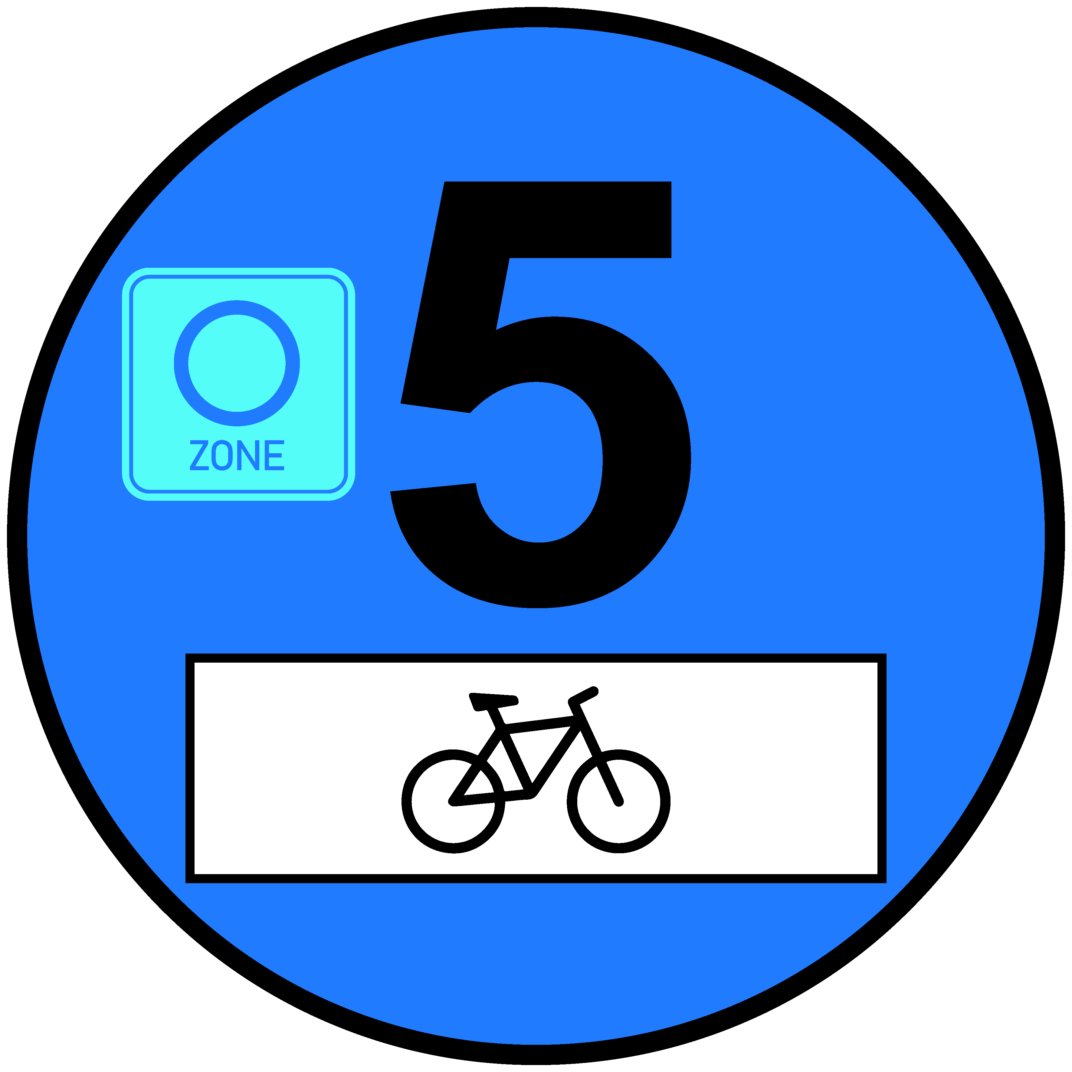 2x Euro 5 Plakette Blau Fahrrad Umweltplakette  Feinstaubplakette Spassplakette