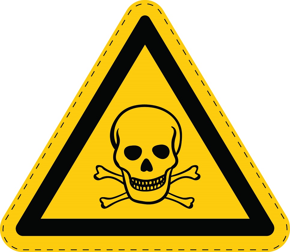 Warnzeichen Aufkleber, Warnung vor giftigen Stoffen Warnschild