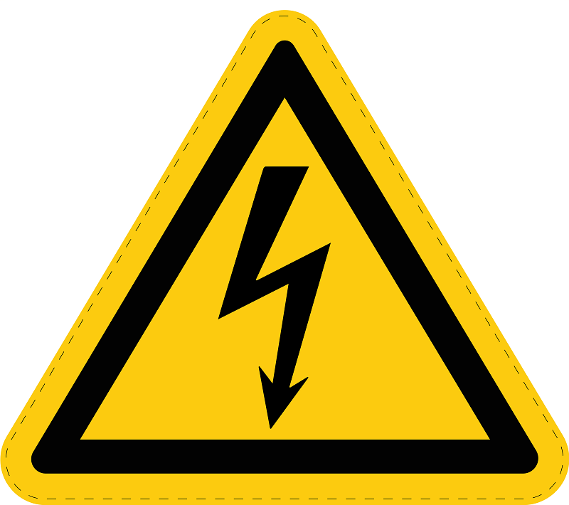 Warnzeichen Aufkleber, Warnung vor elektrischer Spannung Warnschild
